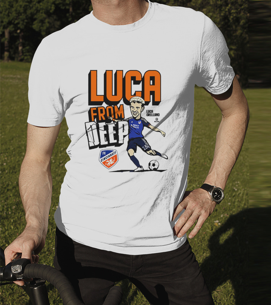 Luca Orellano FC Cincinnati From Deep Soccer Player Action Image T-Shirt