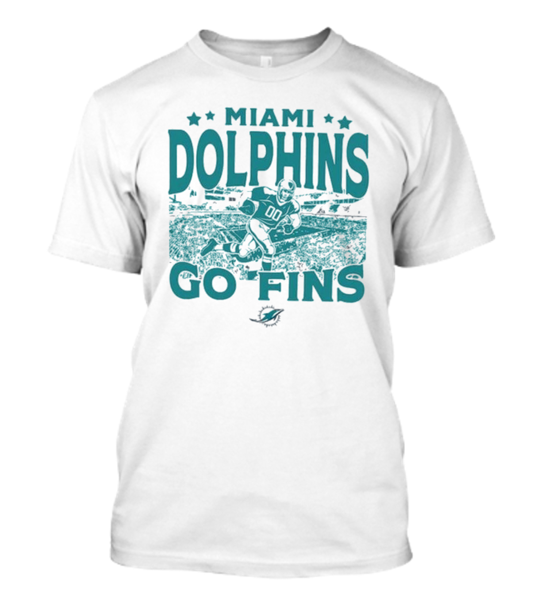 Miami Dolphins Go Fins Vintage Stadium Gameday T-Shirt