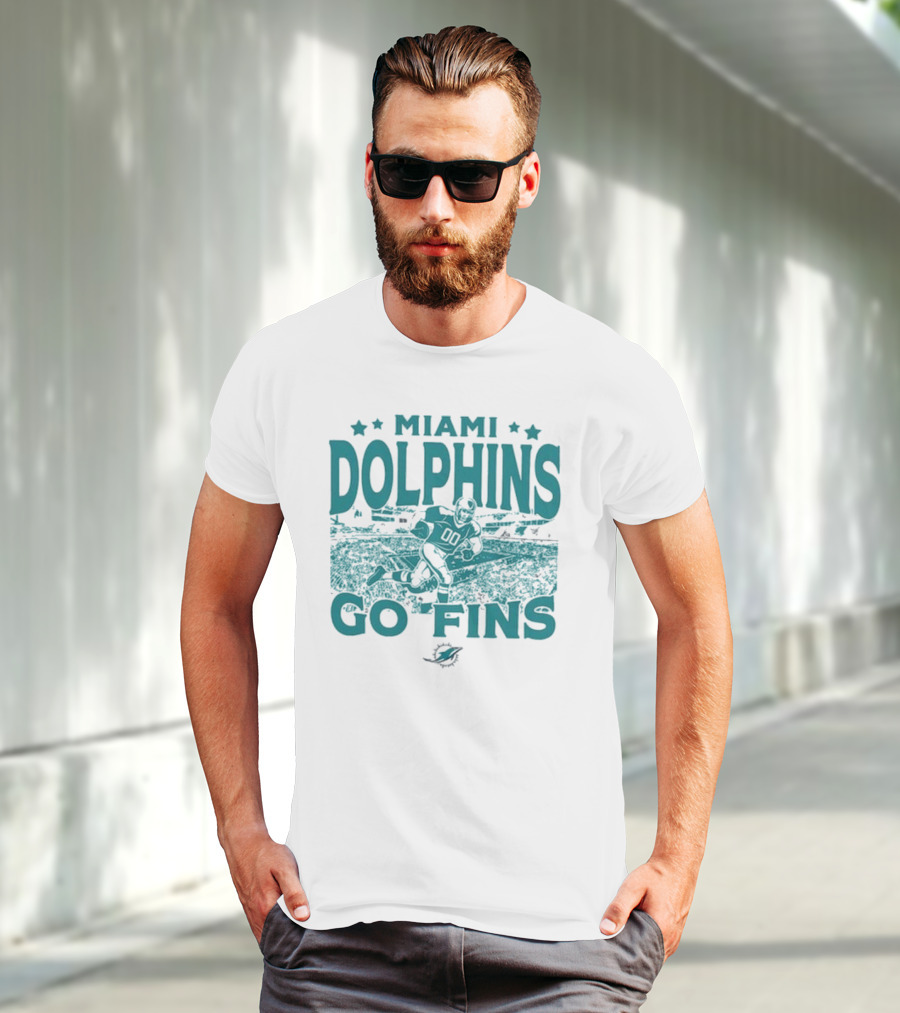 Miami Dolphins Go Fins Vintage Stadium Gameday T-Shirt