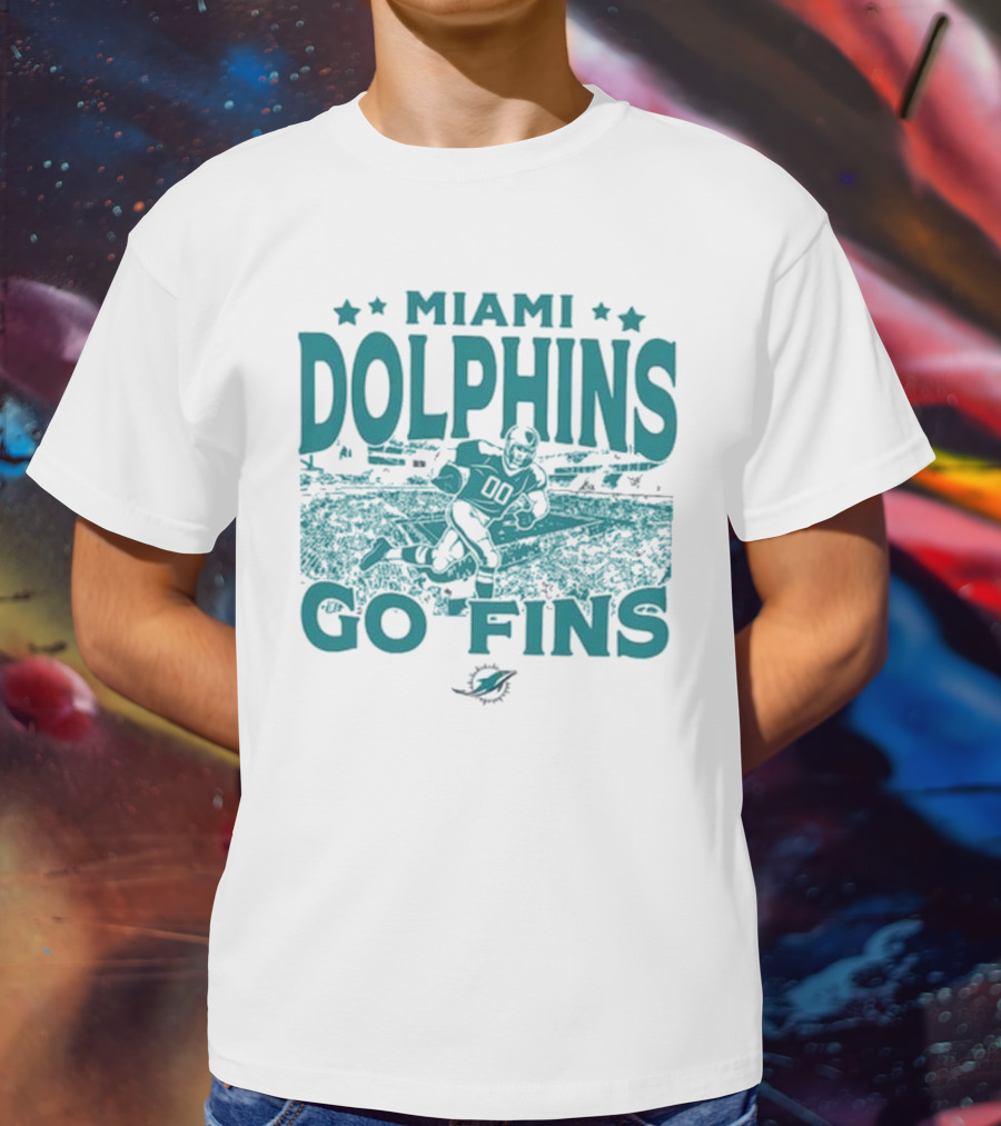 Miami Dolphins Go Fins Vintage Stadium Gameday T-Shirt