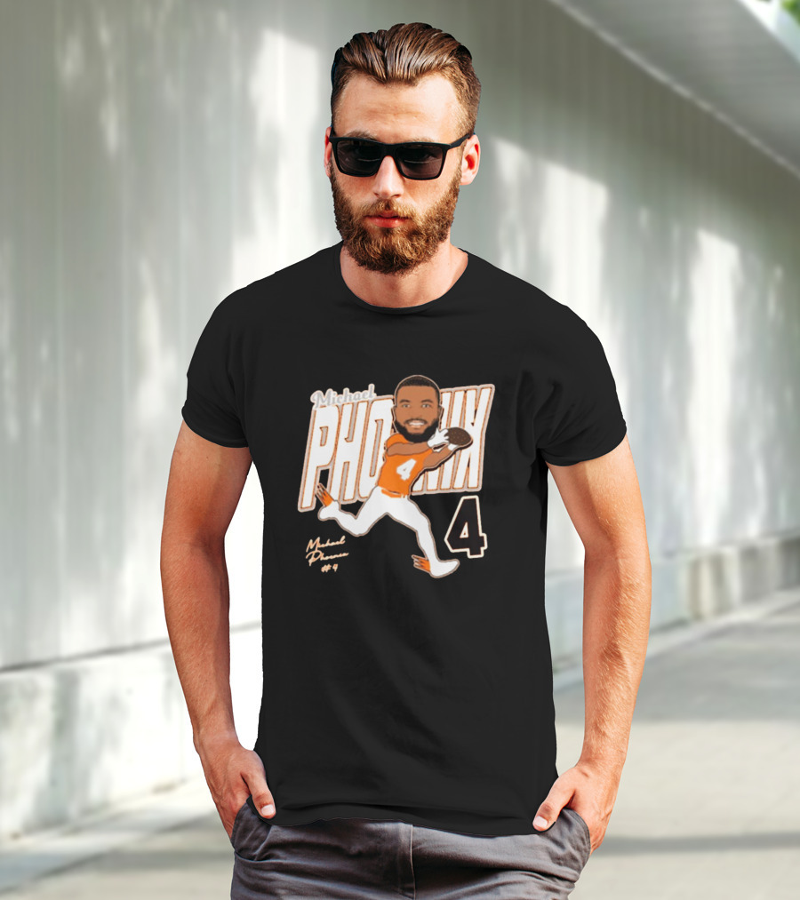Michael Phoenix 4 Sam Houston Bearkats Football Caricature Signature T-Shirt
