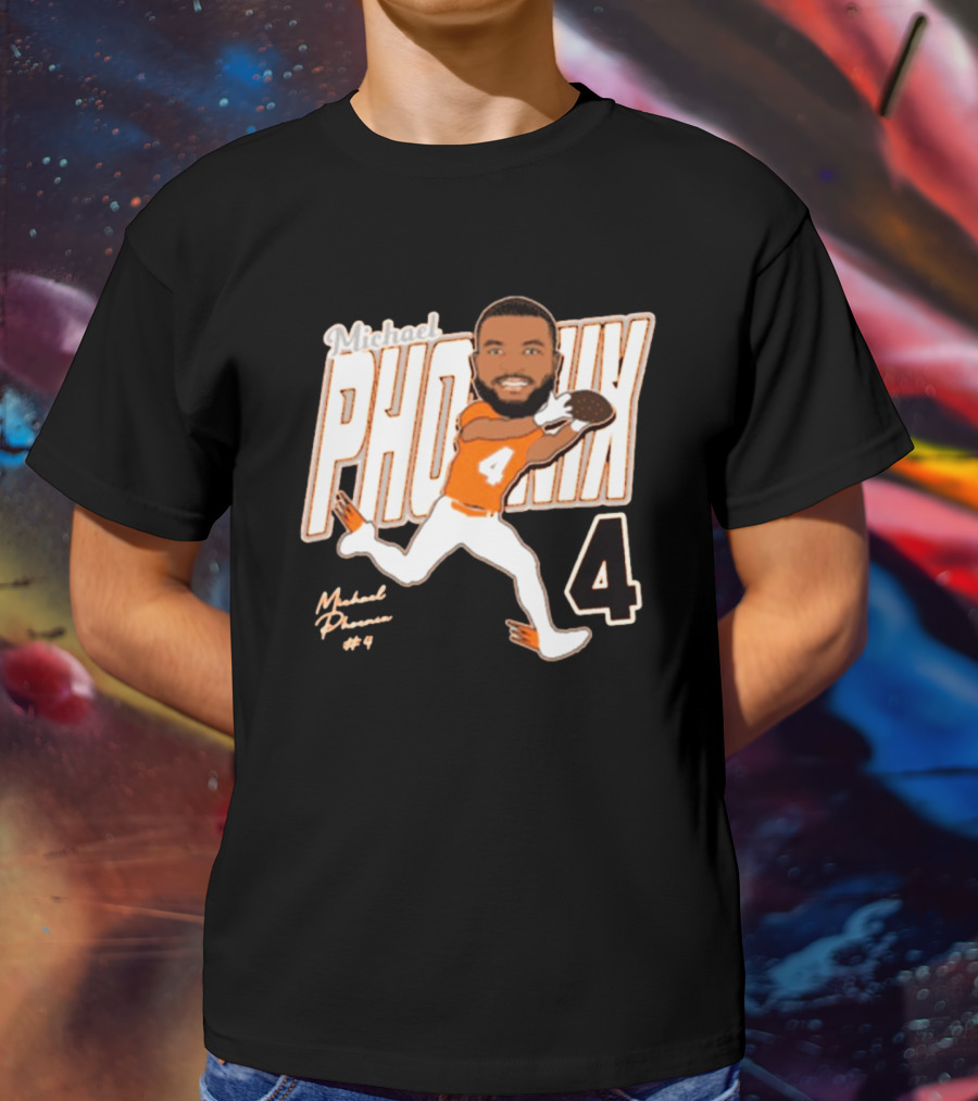 Michael Phoenix 4 Sam Houston Bearkats Football Caricature Signature T-Shirt