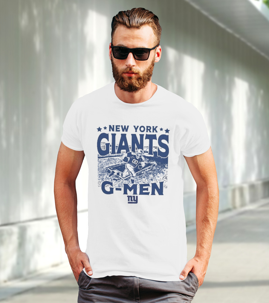 New York Giants Gameday G-Men Vintage Stadium Football T-Shirt