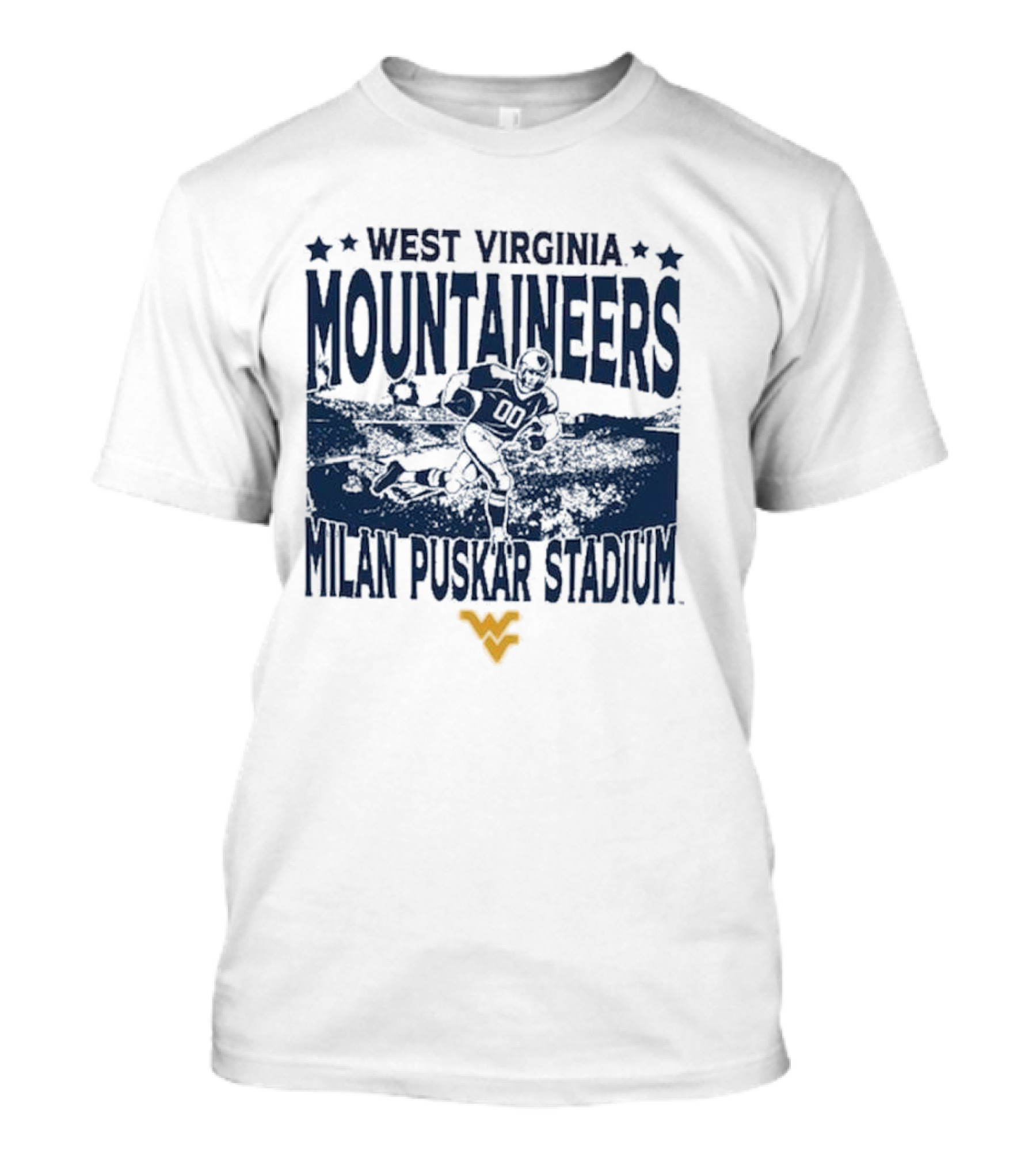 West Virginia Mountaineers Milan Puskar Stadium Vintage Gameday T-Shirt