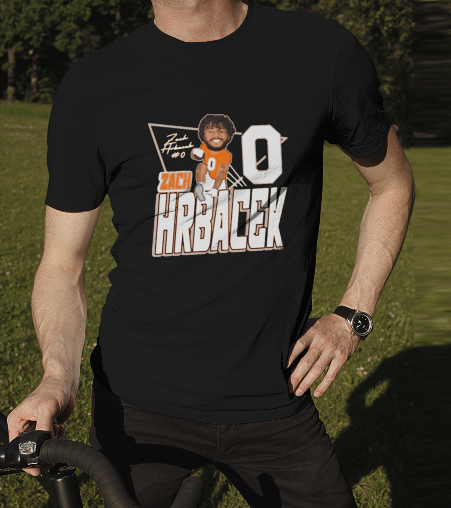 Zach Hrbacek 0 Sam Houston Bearkats Football Caricature Signature T-Shirt