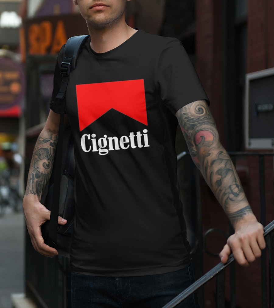 Cignetti Parody Logo Red Chevron T-Shirt