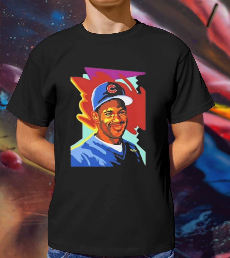 Sammy Cubs Portrait Colorful Art Baseball Cap T-Shirt