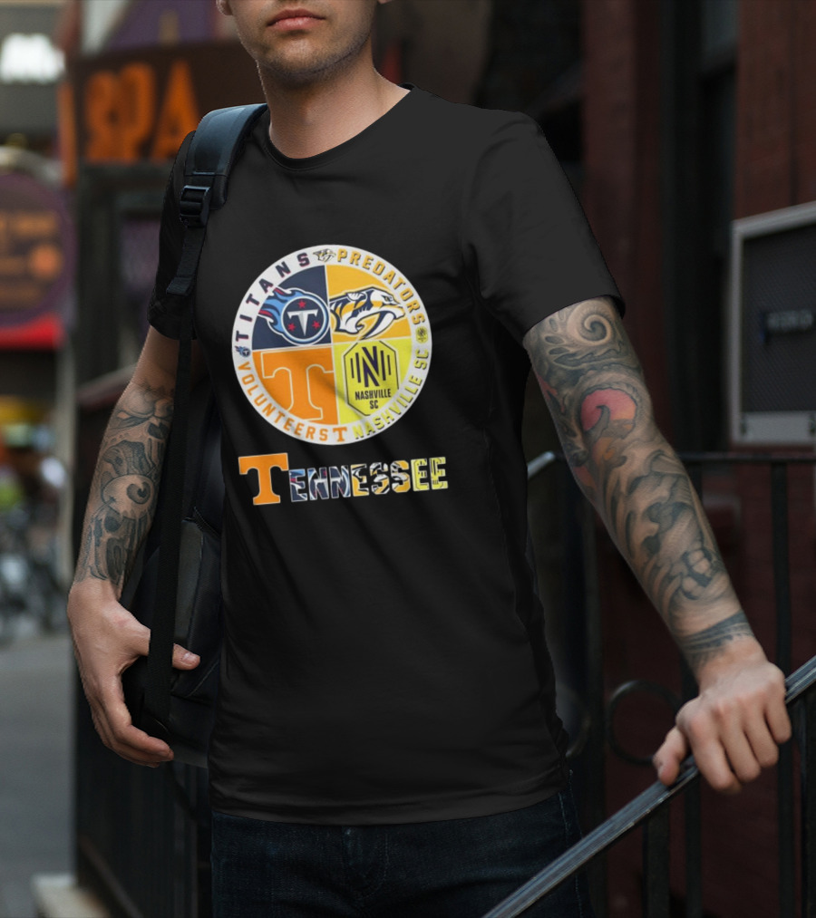 Tennessee Titans Predators Volunteers Nashville SC T-Shirt
