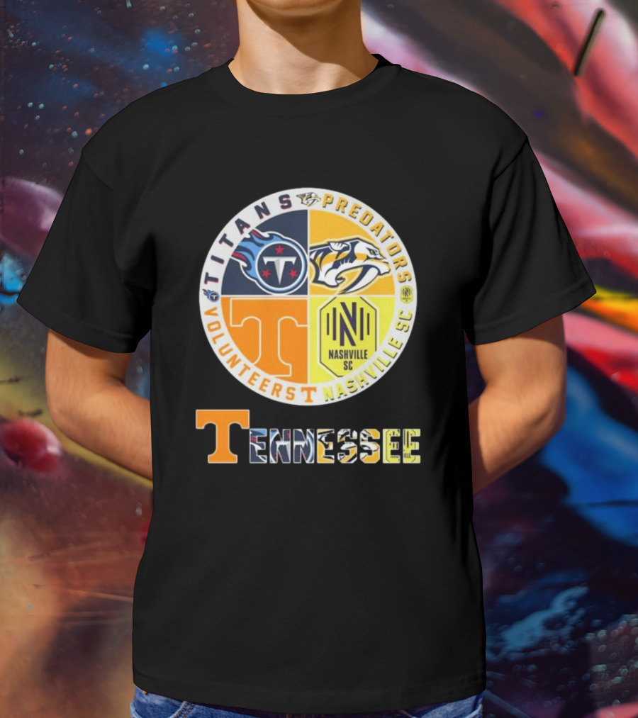 Tennessee Titans Predators Volunteers Nashville SC T-Shirt