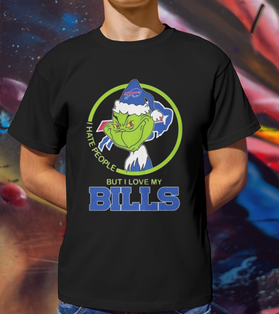 The Grinch I Hate People But I Love My Buffalo Bills T-Shirt
