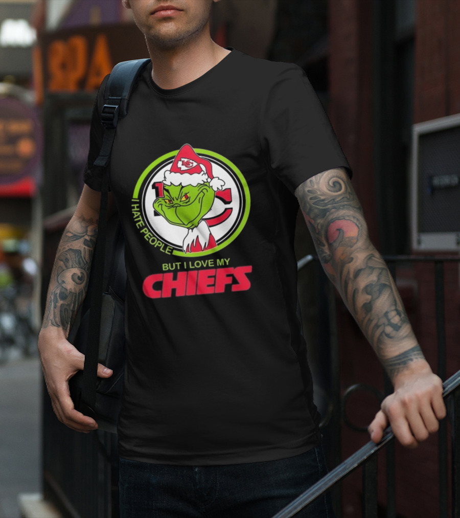 The Grinch I Hate People But I Love My Chiefs Kansas City T-Shirt
