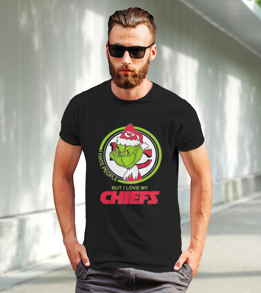 The Grinch I Hate People But I Love My Chiefs Kansas City T-Shirt