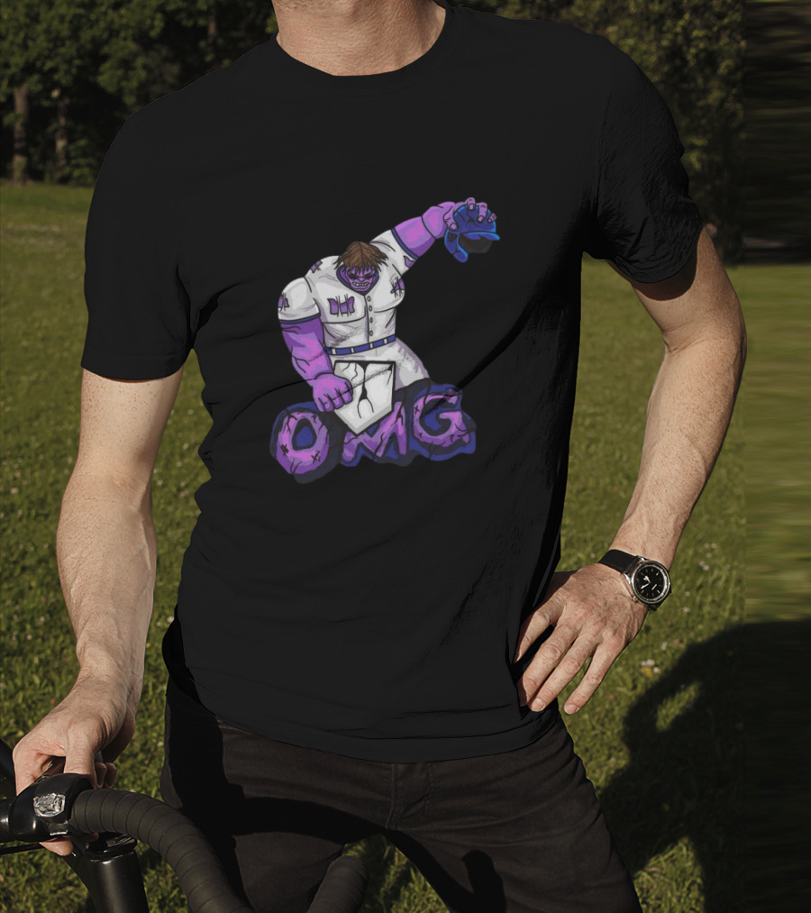 Winker Smash OMG Baseball Monster Character T-Shirt