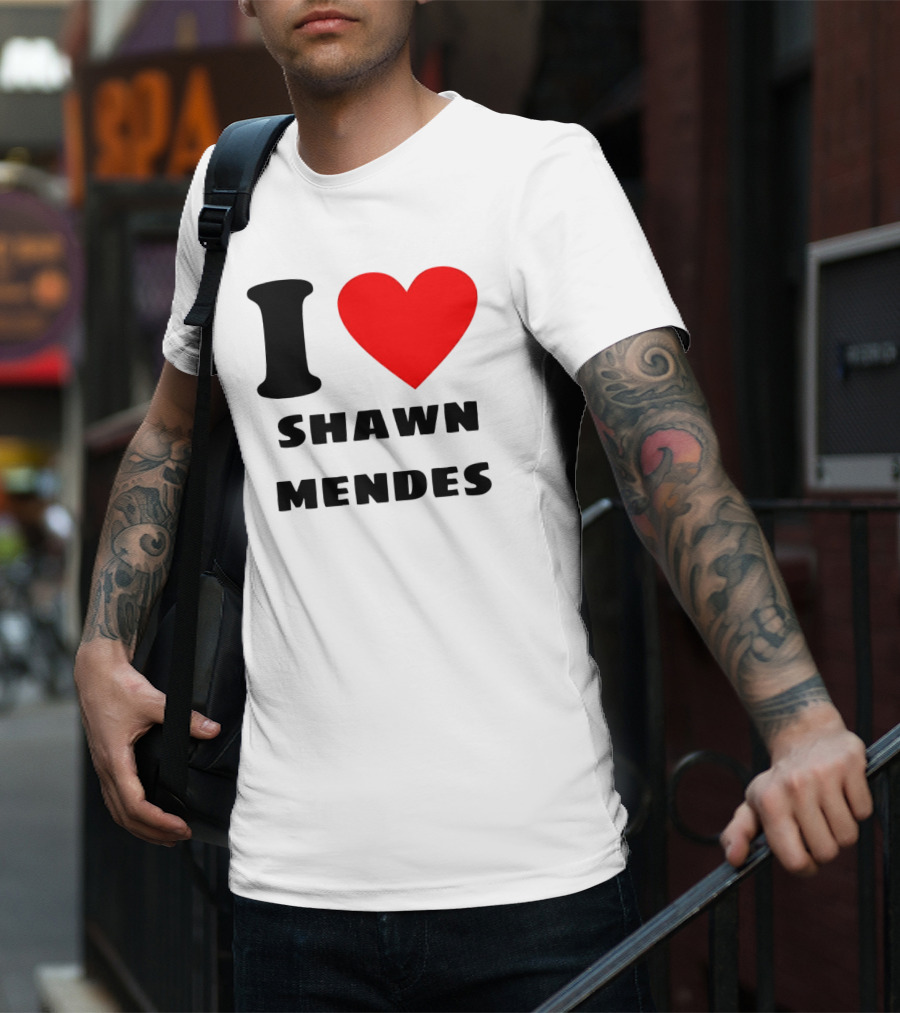 I Love Shawn Mendes Heart T-Shirt