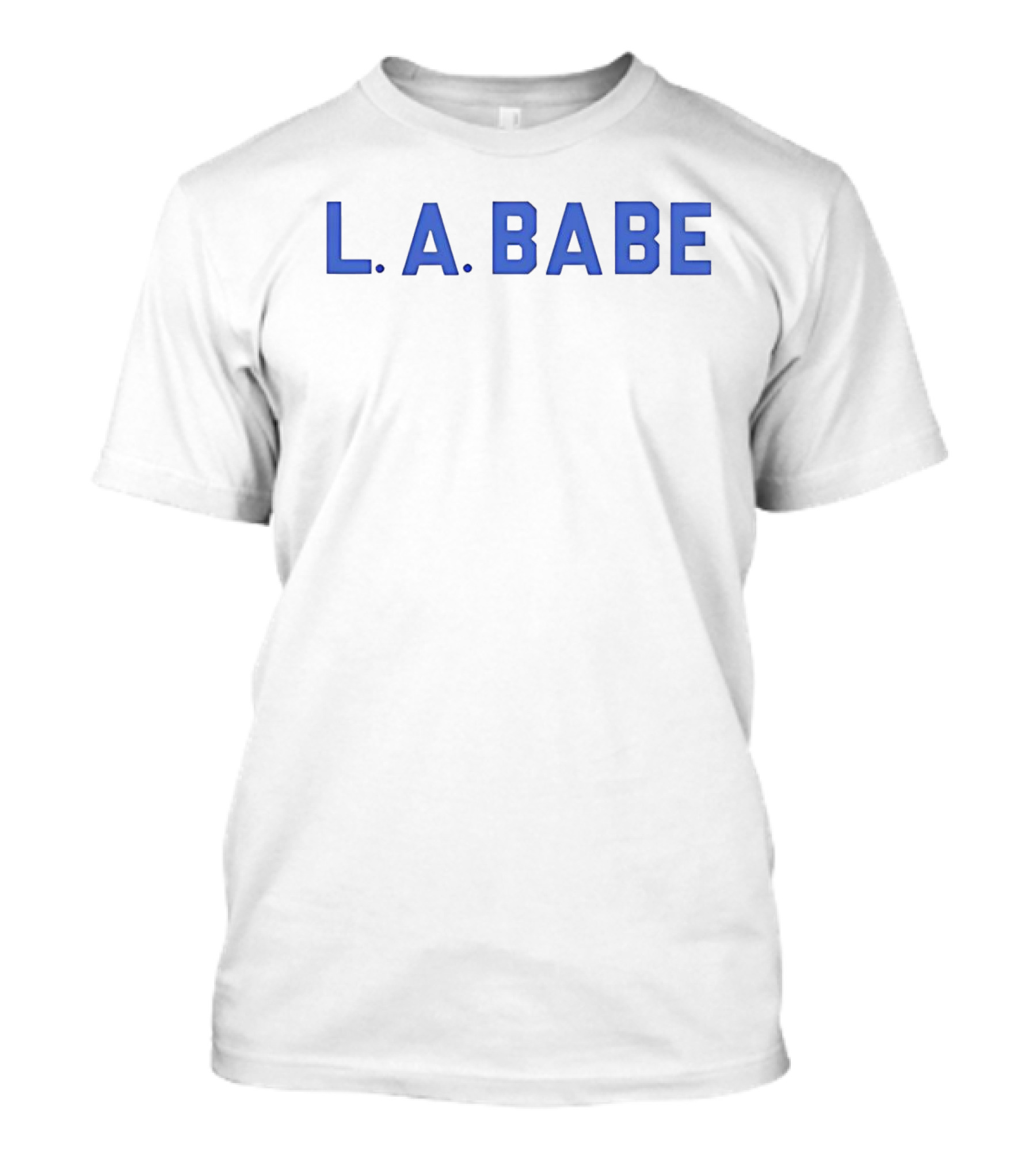 L.A. Babe Bold Blue Block Lettering T-Shirt