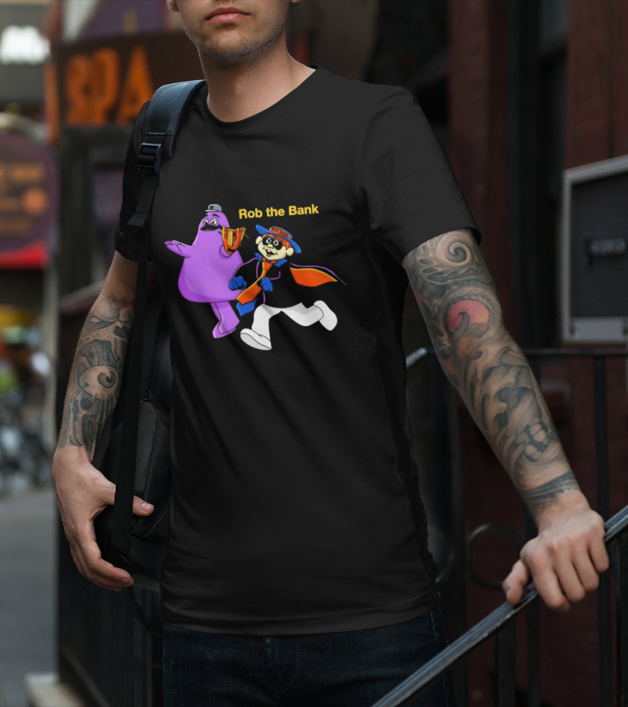 New York Mets Grimace Rob The Bank Hamburglar Duo T-Shirt