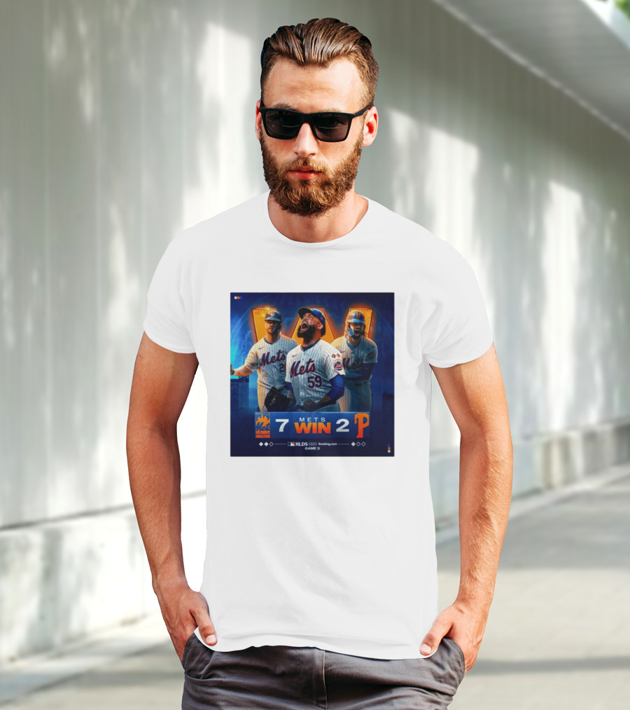 New York Mets Win 7-2 Against Philadelphia Phillies NLDS Game 3 Mets Victory T-Shirt