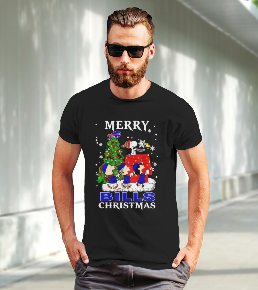 Merry Bills Christmas Peanuts Buffalo Bills T-Shirt