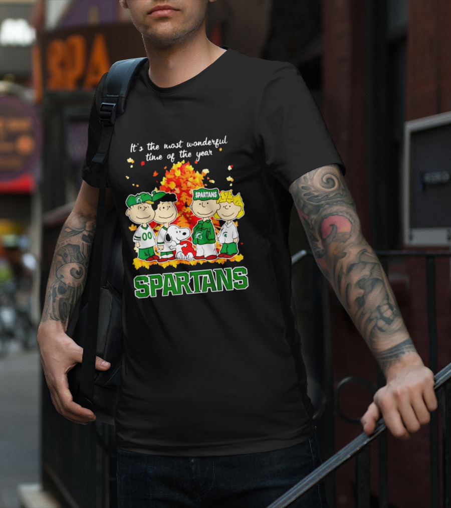 It's The Most Wonderful Time Of The Year Peanuts Spartans Fall T-Shirt