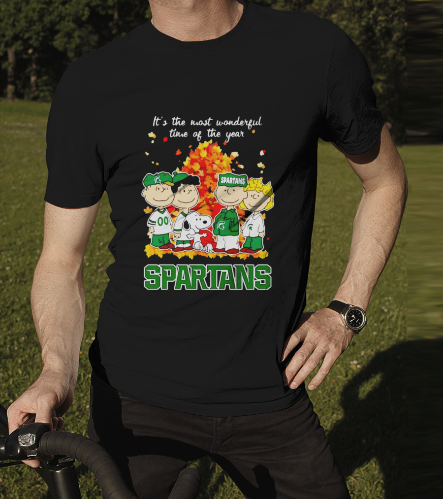 It's The Most Wonderful Time Of The Year Peanuts Spartans Fall T-Shirt