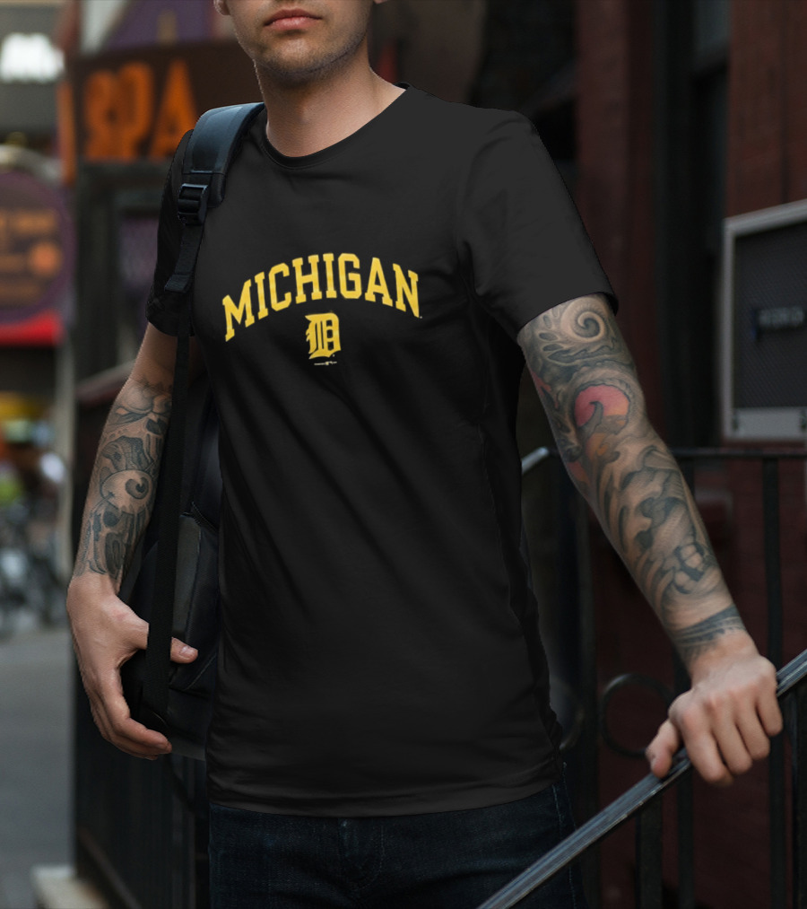 Champion Michigan Wolverines Detroit Tigers Logo T-Shirt