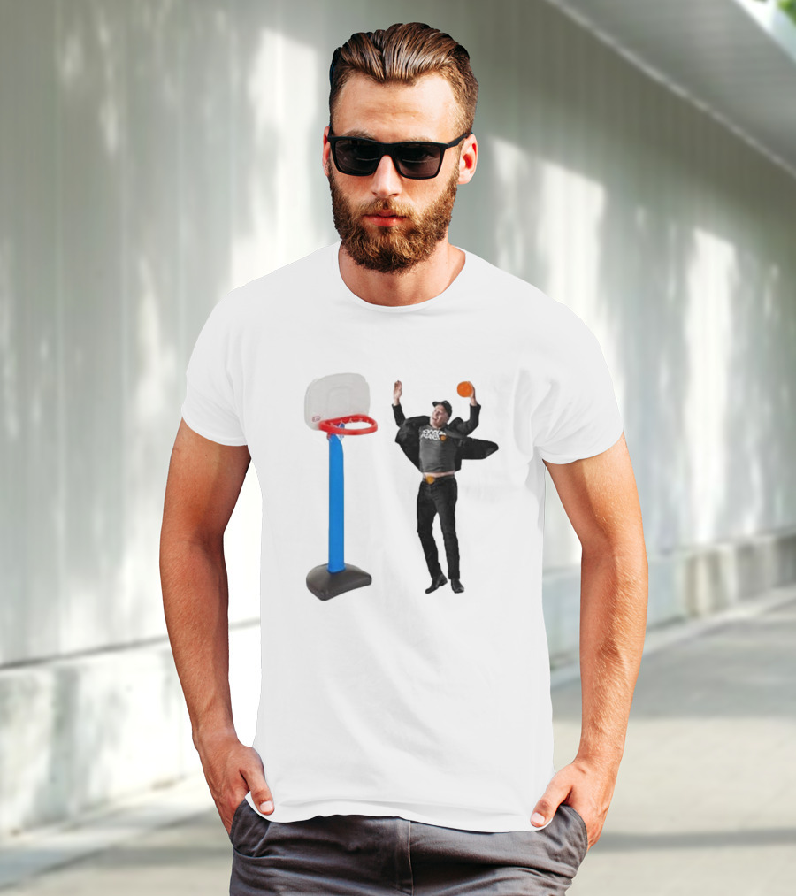 Lil’ Elon Musk Dunking On Basketball Hoop T-Shirt