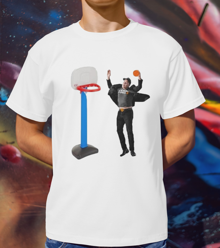 Lil’ Elon Musk Dunking On Basketball Hoop T-Shirt