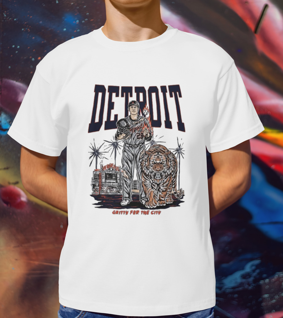Detroit Tigers Gritty For The City Vengeful Collection MLB T-Shirt