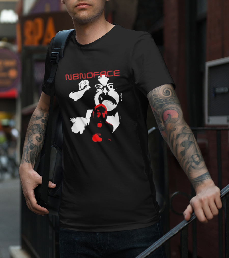 N8noface Expressive Faces Black Red T-Shirt
