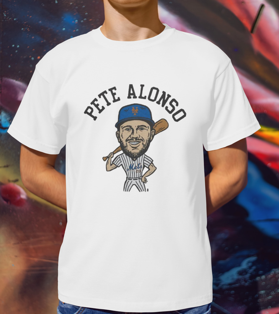 Pete Alonso New York Mets MLB Caricature T-Shirt