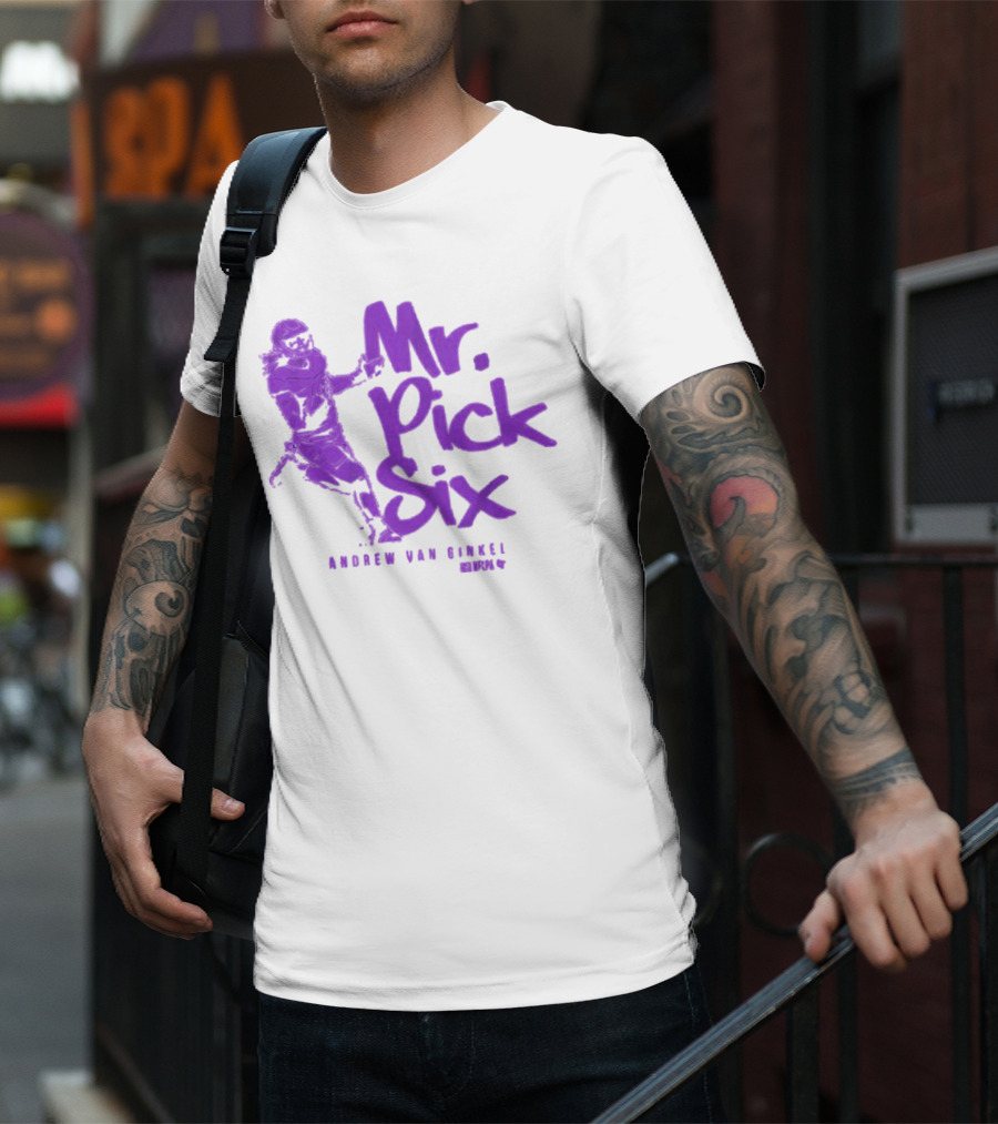 Andrew Van Ginkel Mr. Pick Six NFLPA T-Shirt