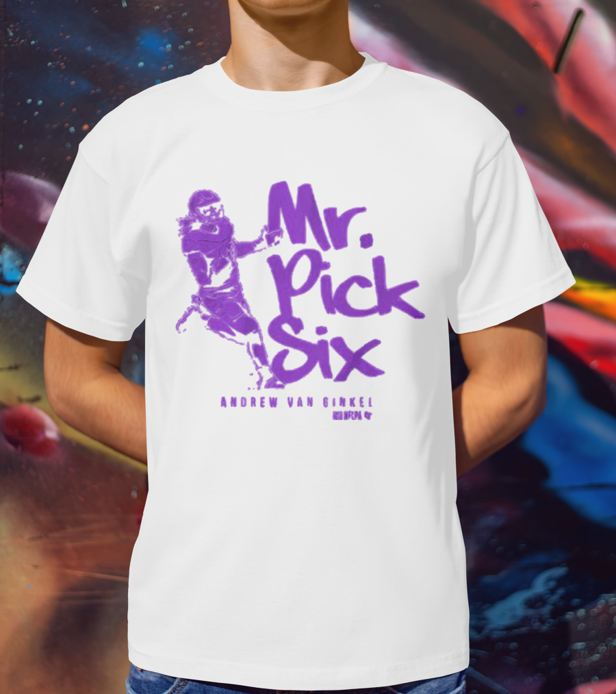 Andrew Van Ginkel Mr. Pick Six NFLPA T-Shirt