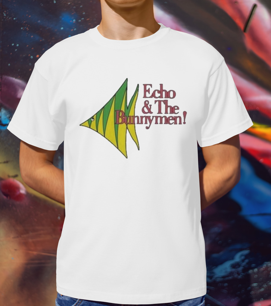 Echo And The Bunnymen Fish Graphic Bunnymen Store T-Shirt