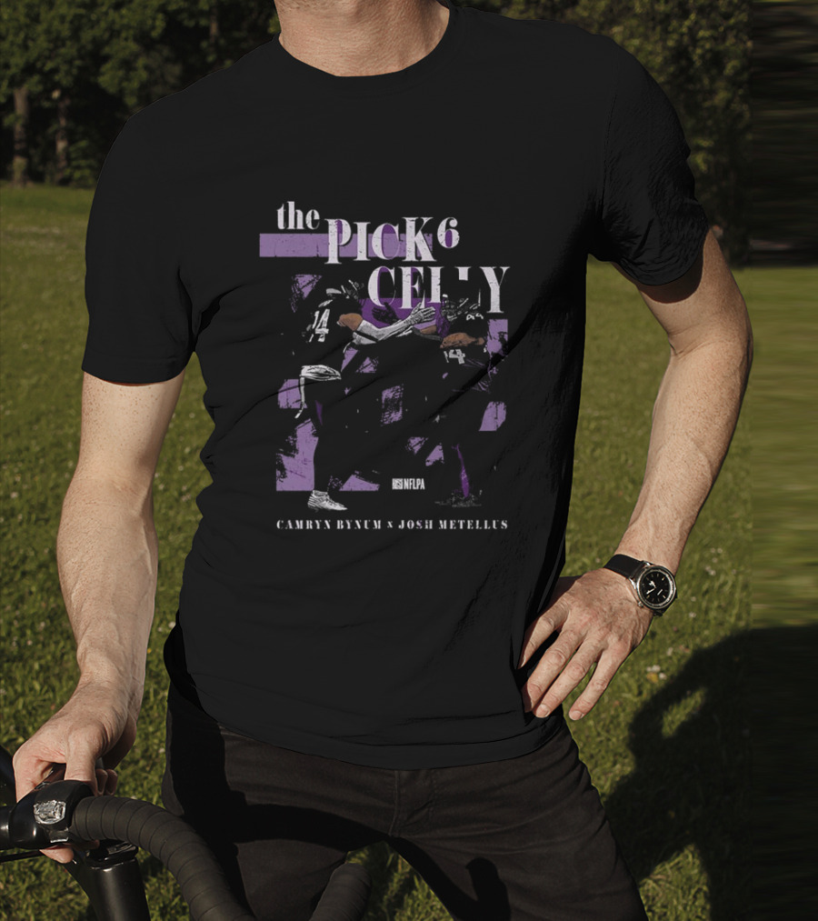 Camryn Bynum Josh Metellus The Pick Six Celly NFLPA Minnesota Vikings T-Shirt