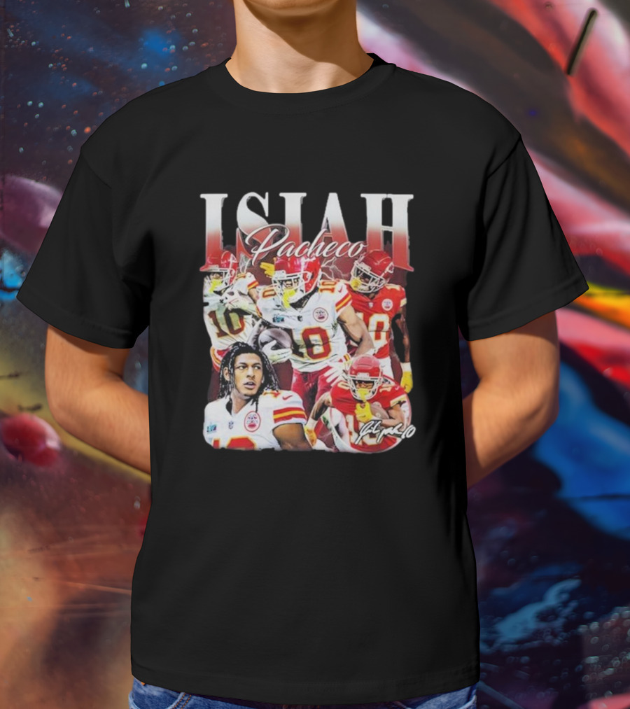 Isiah Pacheco Kansas City Chiefs Vintage Football Star T-Shirt