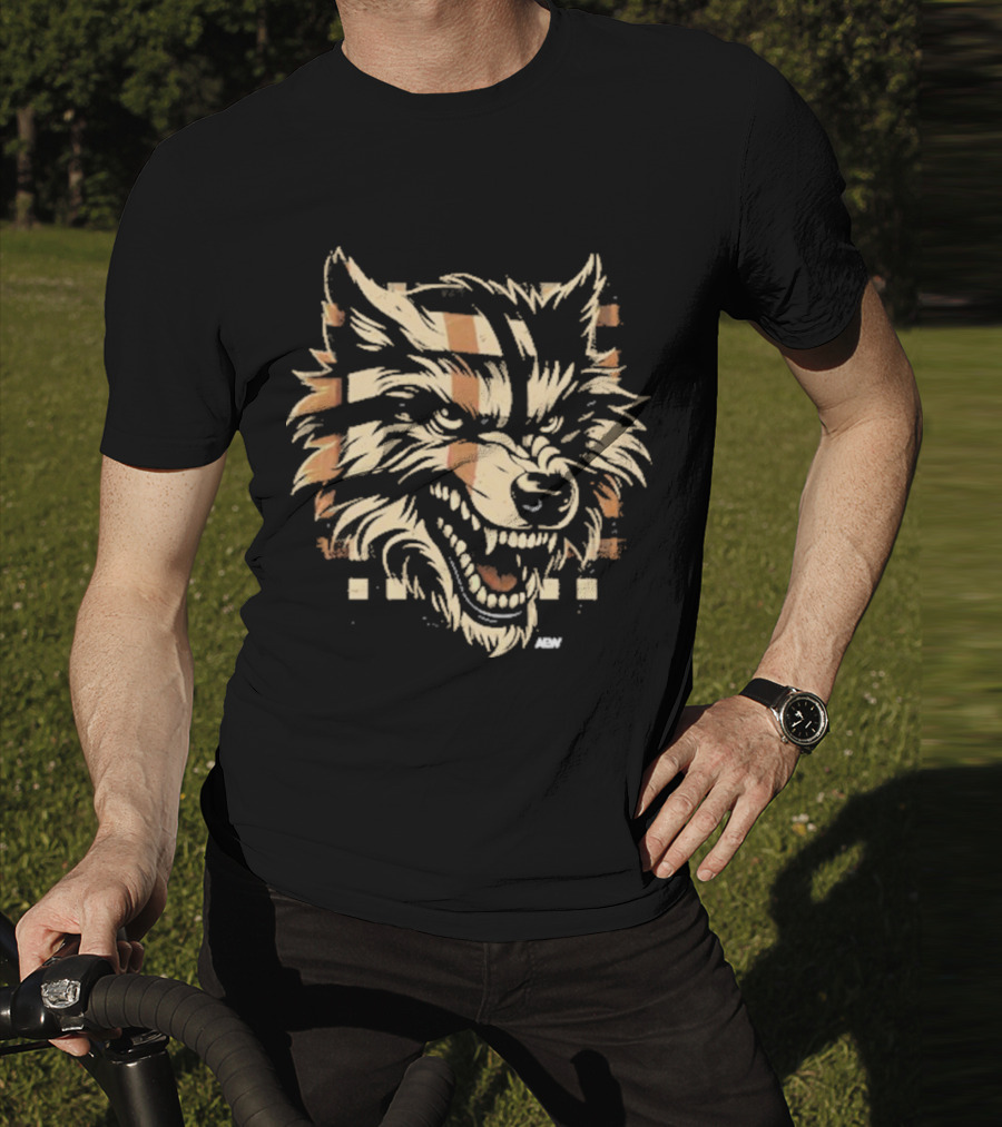 Mjf Lone Wolf NEU Wolf Head Vintage Checkered T-Shirt