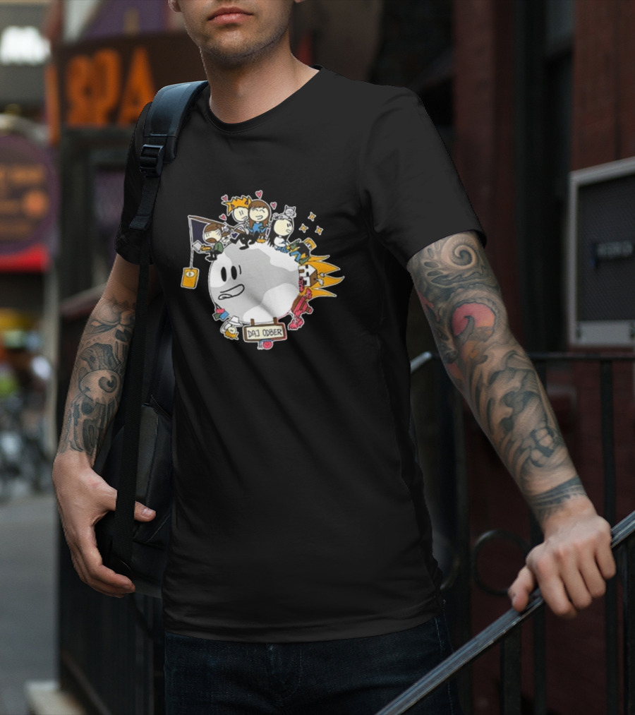 Moonov Moon Art Daj Ober Characters And Hearts T-Shirt