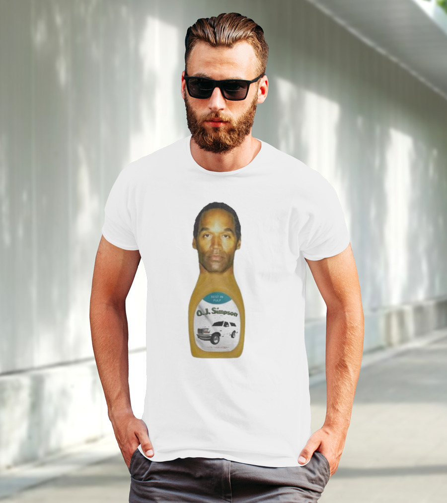 O.J. Simpson Rest In Pulp Illegal Car Chase Bottle T-Shirt