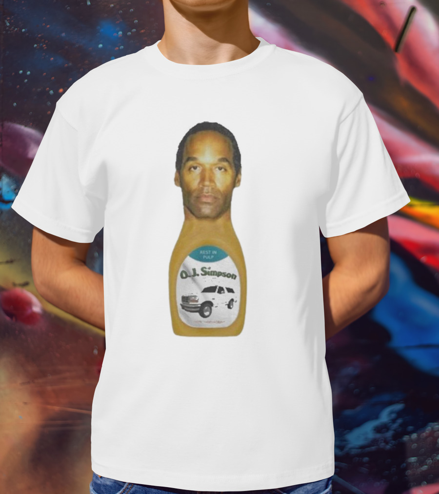 O.J. Simpson Rest In Pulp Illegal Car Chase Bottle T-Shirt