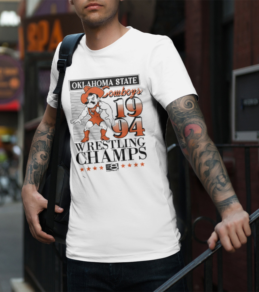 Oklahoma State Cowboys 1994 Wrestling Champs T-Shirt