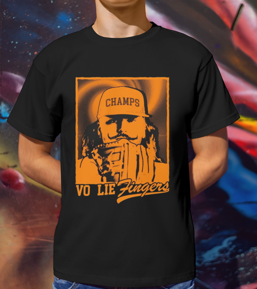 Champs Vo Lie Fingers Baseball Glove T-Shirt