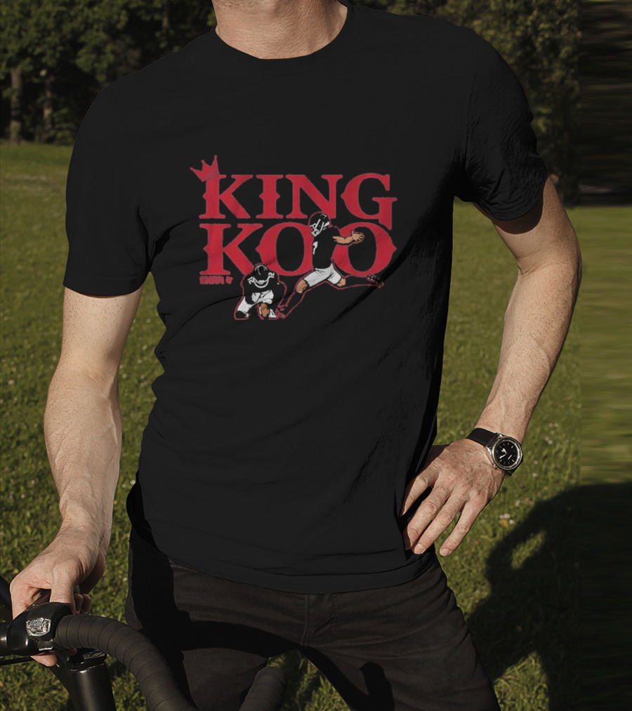 Younghoe Koo King Koo Football Player Action With Crown T-Shirt