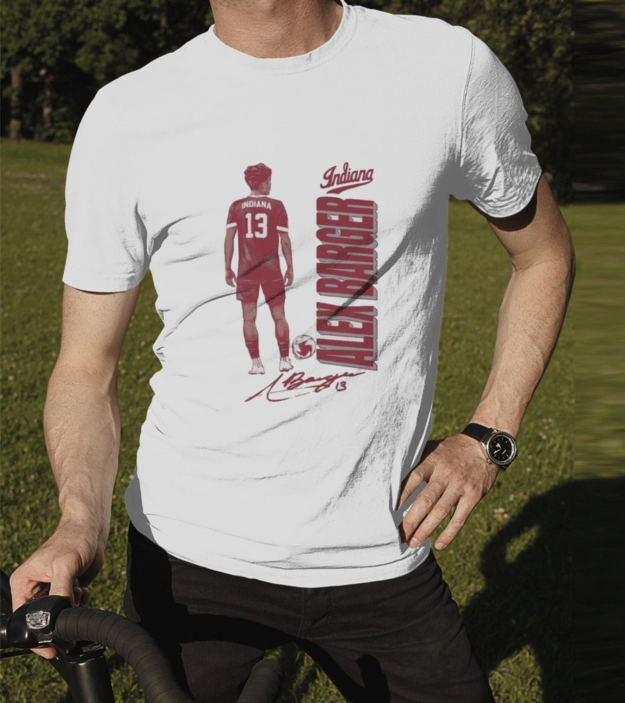 Indiana Soccer Alex Barger 13 Signature T-Shirt