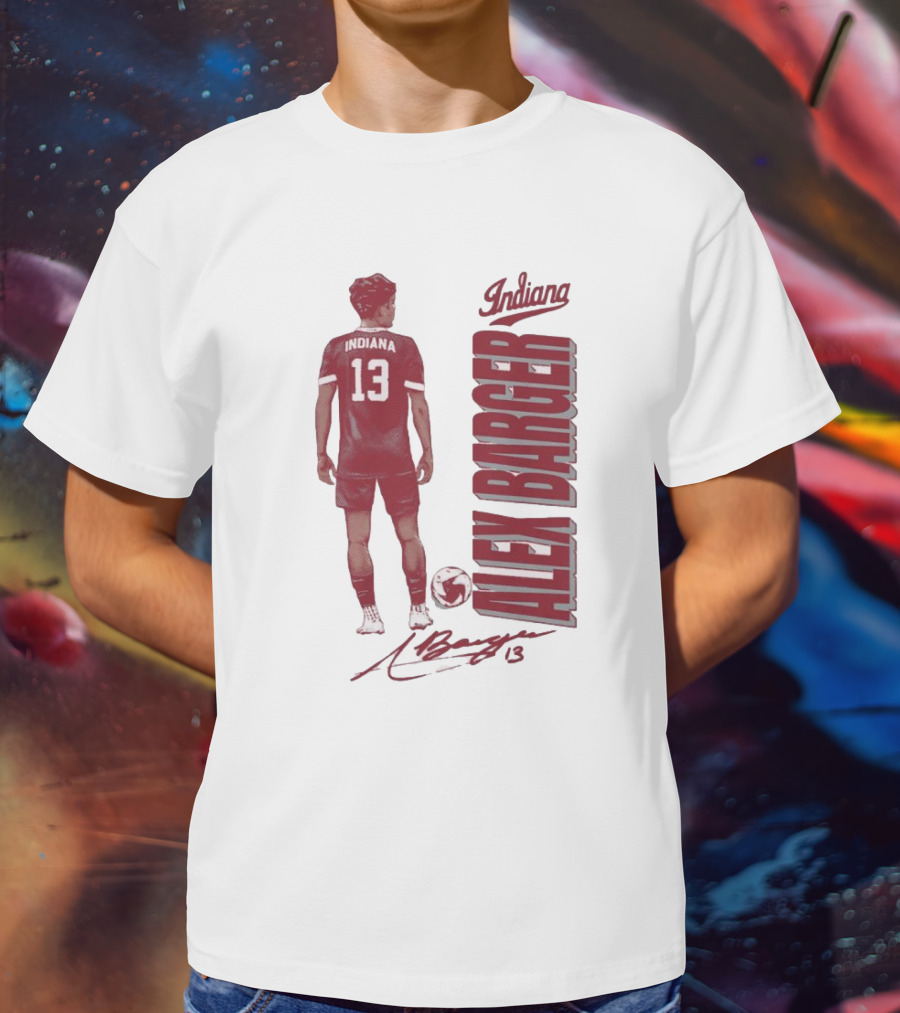 Indiana Soccer Alex Barger 13 Signature T-Shirt