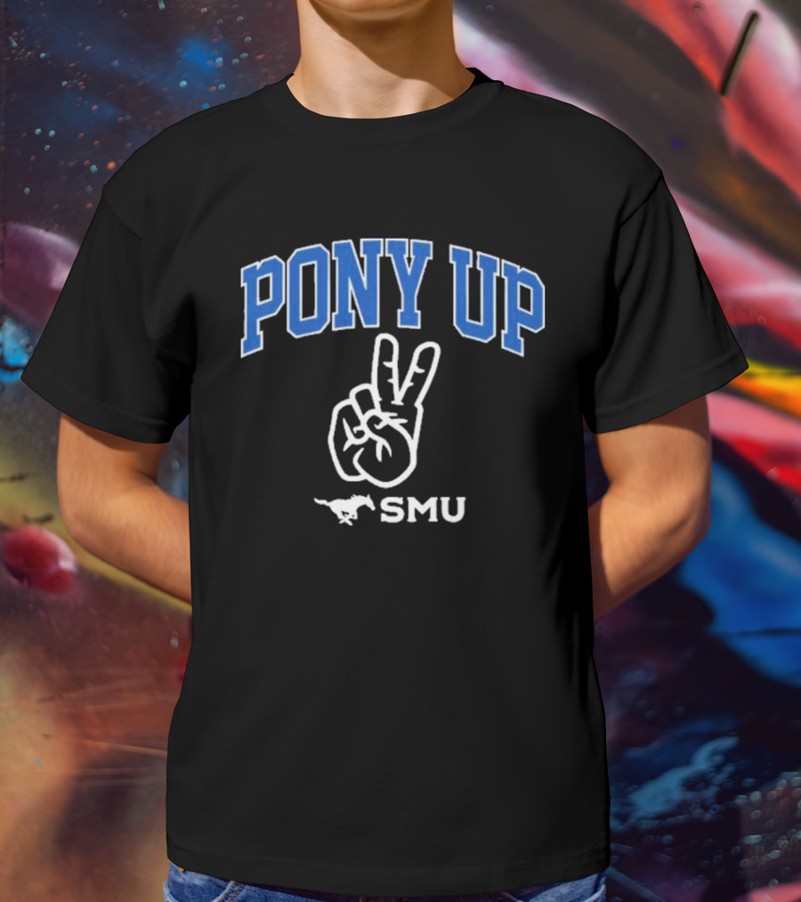 SMU Pony Up Hand Sign T-Shirt