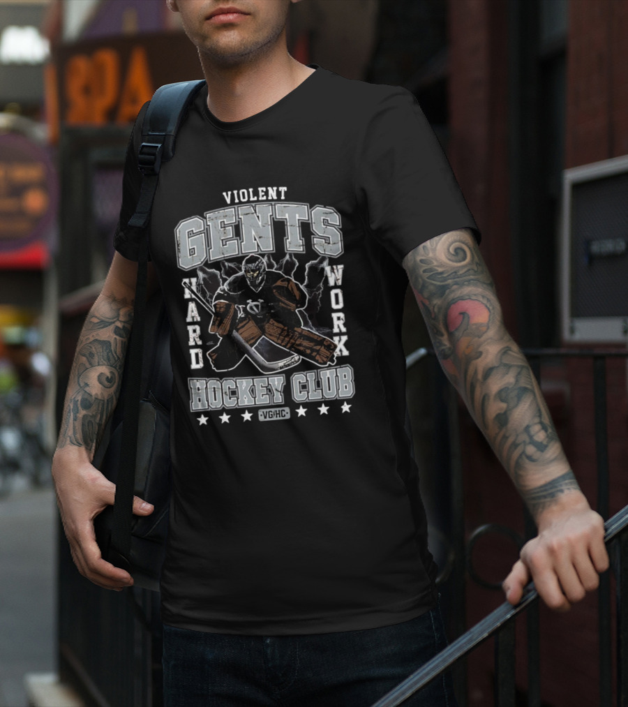 Violent Gents Hockey Club Hard Work VGHC Vintage Showstopper T-Shirt