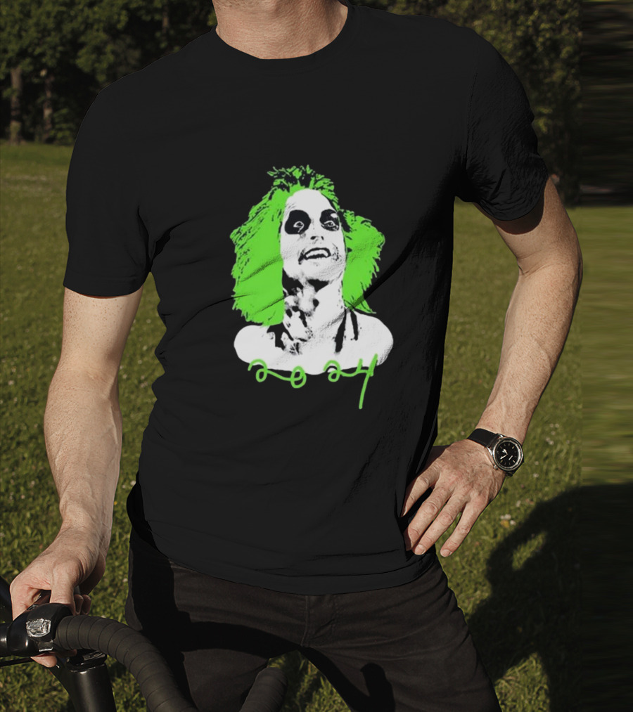 Beetlejuice Eyeliner Green Hair T-Shirt