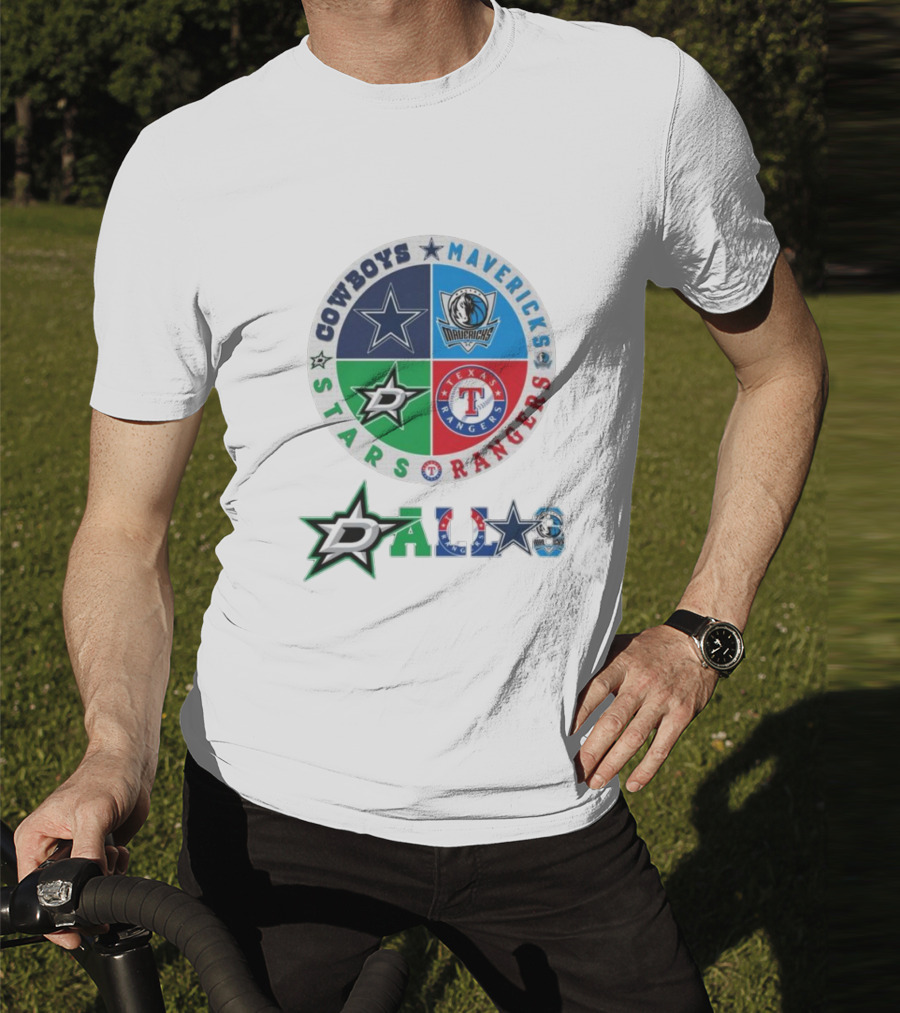 Cowboys Mavericks Rangers Stars Dallas Logo T-Shirt