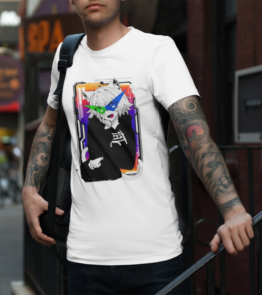 Elasticdroid Gamersupps Anime Cat Ears Cyberpunk T-Shirt