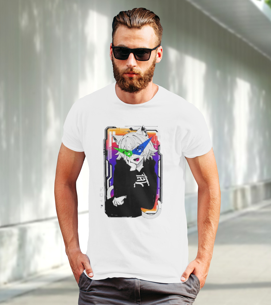 Elasticdroid Gamersupps Anime Cat Ears Cyberpunk T-Shirt